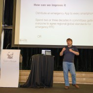 Rob from IPCortex pitching RTCEmergency (Google Prize Winner)